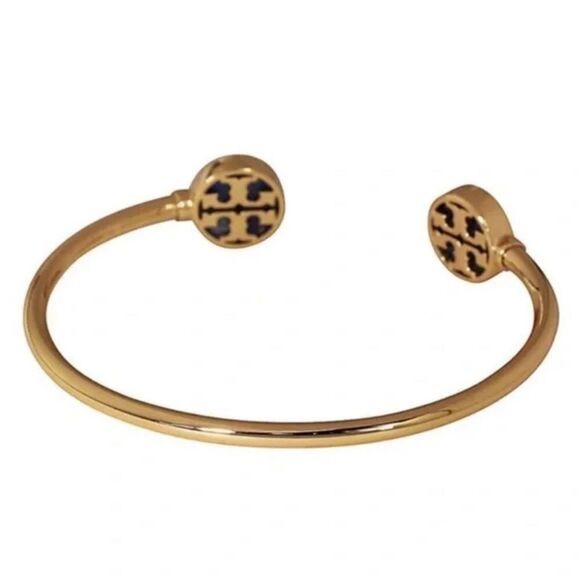 NWT Tory Burch Gold Kira Semi-Precious Cuff Bracelet, Blue Lapis - Picture 3 of 5